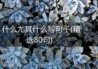 什么尤其什么写句子(精选80句)
