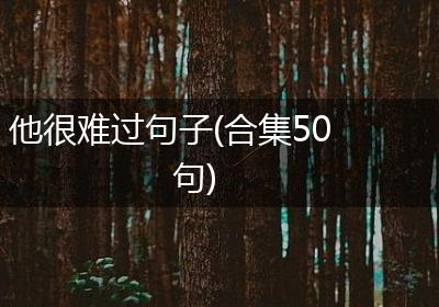 他很难过句子(合集50句)