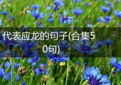 代表应龙的句子(合集50句)