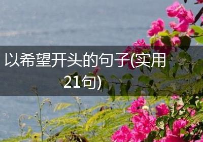 以希望开头的句子(实用21句)