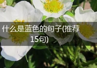 什么是蓝色的句子(推荐15句)