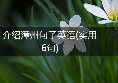 介绍漳州句子英语(实用6句)