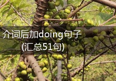介词后加doing句子(汇总51句)
