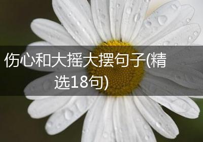 伤心和大摇大摆句子(精选18句)