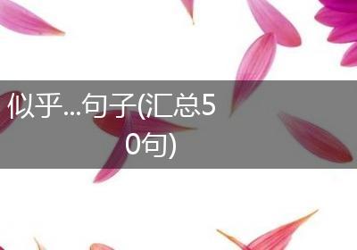 似乎...句子(汇总50句)