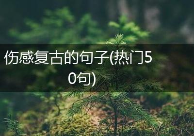 伤感复古的句子(热门50句)