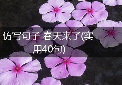 仿写句子 春天来了(实用40句)