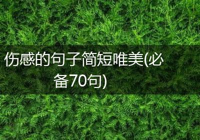 伤感的句子简短唯美(必备70句)