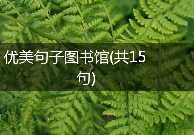 优美句子图书馆(共15句)
