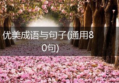 优美成语与句子(通用80句)
