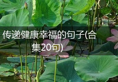 传递健康幸福的句子(合集20句)