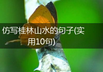 仿写桂林山水的句子(实用10句)