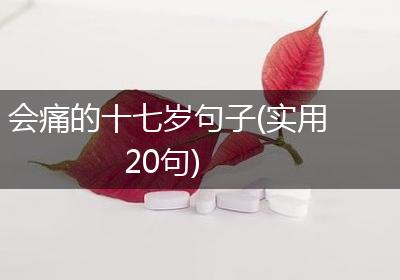 会痛的十七岁句子(实用20句)