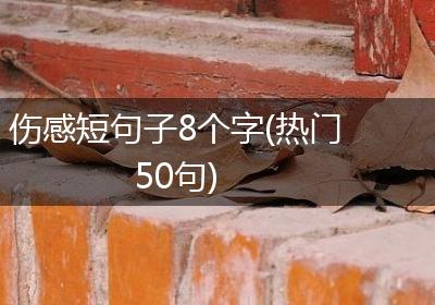 伤感短句子8个字(热门50句)
