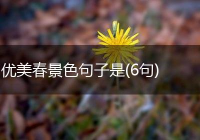 优美春景色句子是(6句)