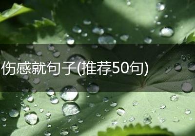 伤感就句子(推荐50句)
