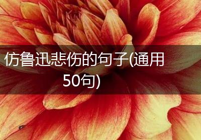 仿鲁迅悲伤的句子(通用50句)