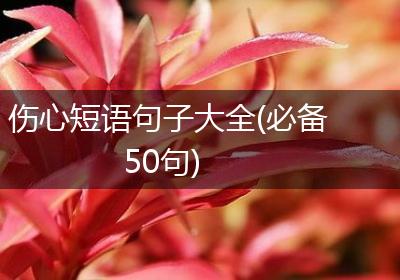 伤心短语句子大全(必备50句)