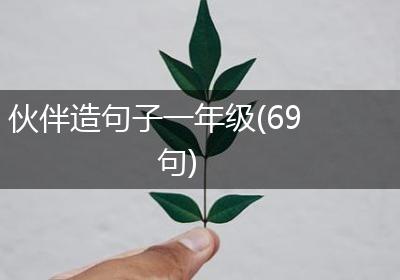 伙伴造句子一年级(69句)