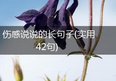 伤感说说的长句子(实用42句)
