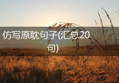 仿写原耽句子(汇总20句)