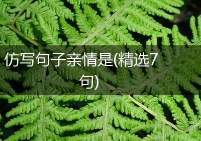 仿写句子亲情是(精选7句)