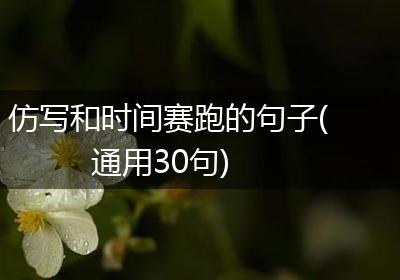 仿写和时间赛跑的句子(通用30句)