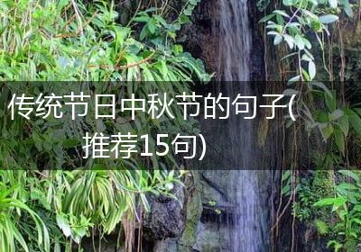 传统节日中秋节的句子(推荐15句)