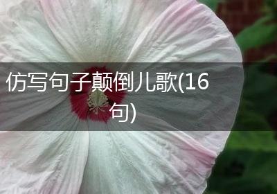 仿写句子颠倒儿歌(16句)