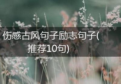 伤感古风句子励志句子(推荐10句)