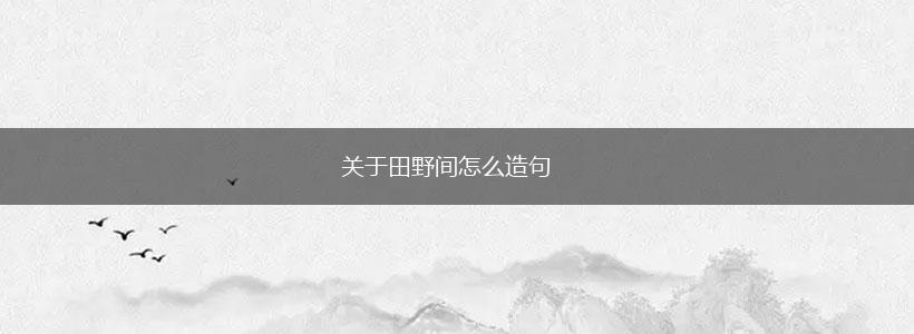 关于田野间怎么造句,第1张