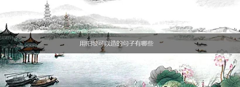 用阳坡可以造的句子有哪些,第1张 用阳坡可以造的句子有哪些,第1张