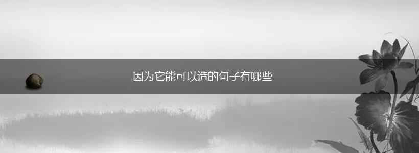 因为它能可以造的句子有哪些,第1张 因为它能可以造的句子有哪些,第1张