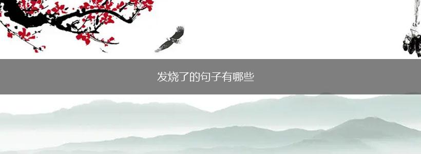 发烧了的句子有哪些,第1张 发烧了的句子有哪些,第1张