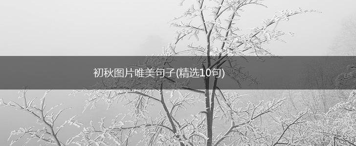 初秋图片唯美句子(精选10句),第1张