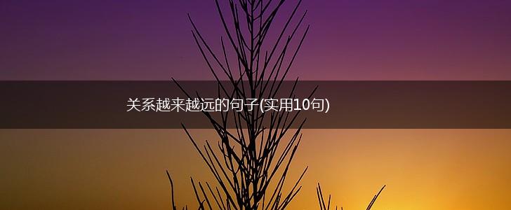 关系越来越远的句子(实用10句),第1张