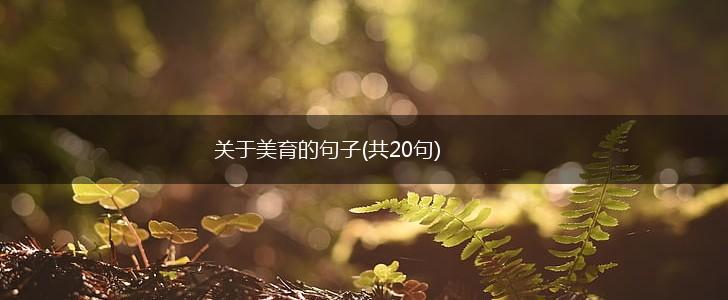关于美育的句子(共20句),第1张