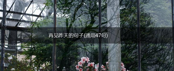 再见昨天的句子(通用47句),第1张