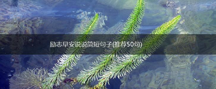 励志早安说说简短句子(推荐50句),第1张