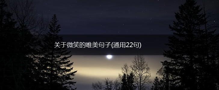 关于微笑的唯美句子(通用22句),第1张