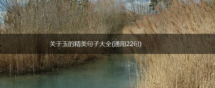 关于玉的精美句子大全(通用22句),第1张