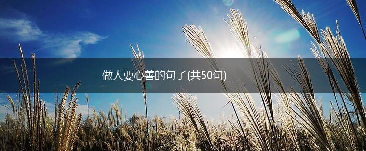做人要心善的句子(共50句),第1张