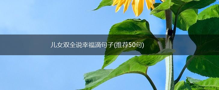 儿女双全说幸福滴句子(推荐50句),第1张