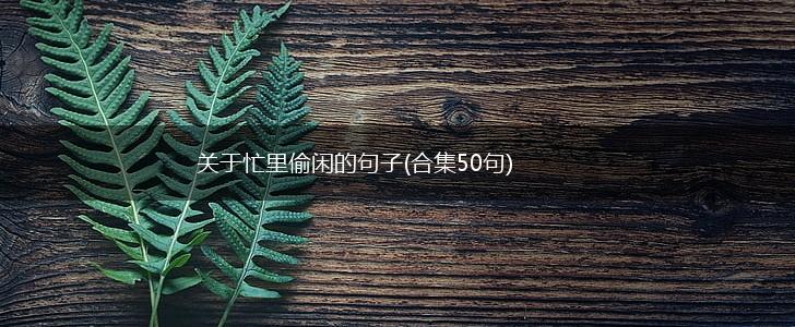 关于忙里偷闲的句子(合集50句),第1张