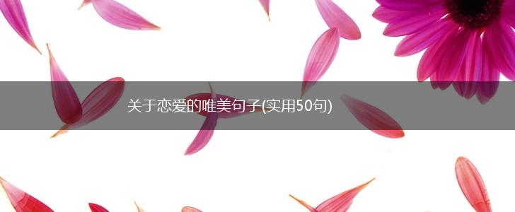 关于恋爱的唯美句子(实用50句),第1张