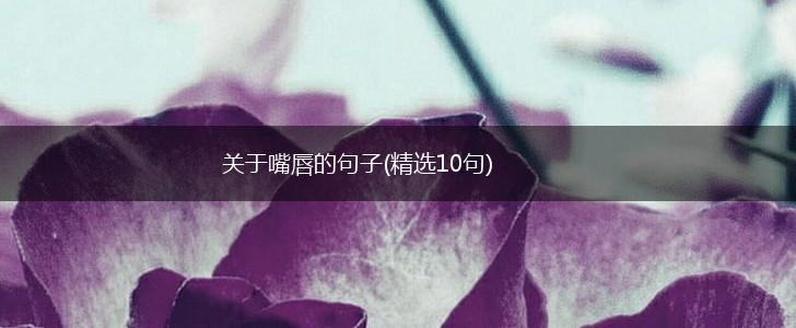 关于嘴唇的句子(精选10句),第1张
