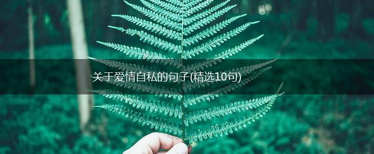 关于爱情自私的句子(精选10句),第1张