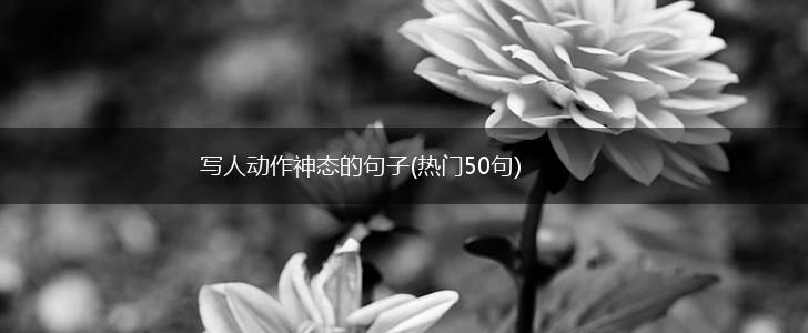 写人动作神态的句子(热门50句),第1张