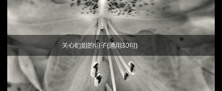 关心姐姐的句子(通用30句),第1张