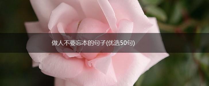 做人不要忘本的句子(优选50句),第1张